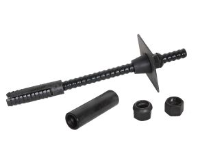 Expansion-shell hollow anchor bolt ready for installation